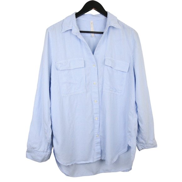 Aritzia Tops - The Group by Babaton Utility Button-up Collared Striped Shirt Blouse Size Medium